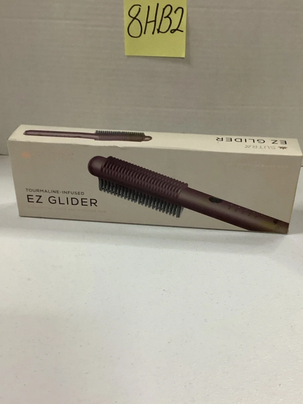 EZ Glider Tourmaline-Infused Hair Straightening Brush - Plum